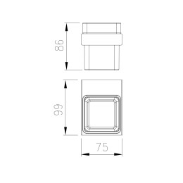 Настенный стеклянный  стакан, матовое золото 9505