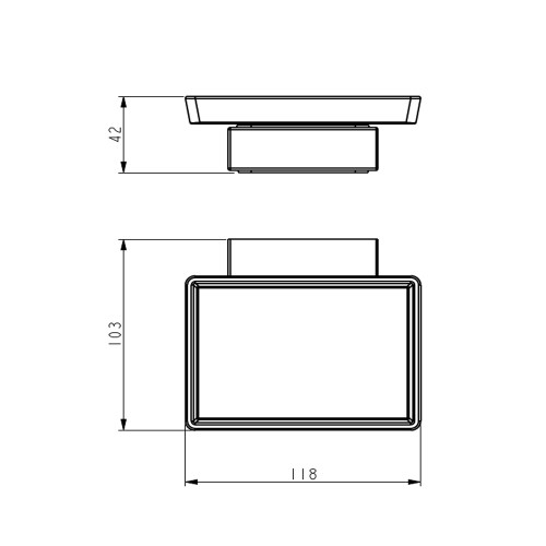 Настенная мыльница, матовое золото 9506