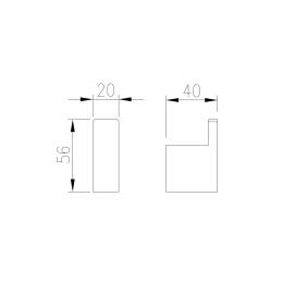 Крючок одинарный, матовое золото 9507