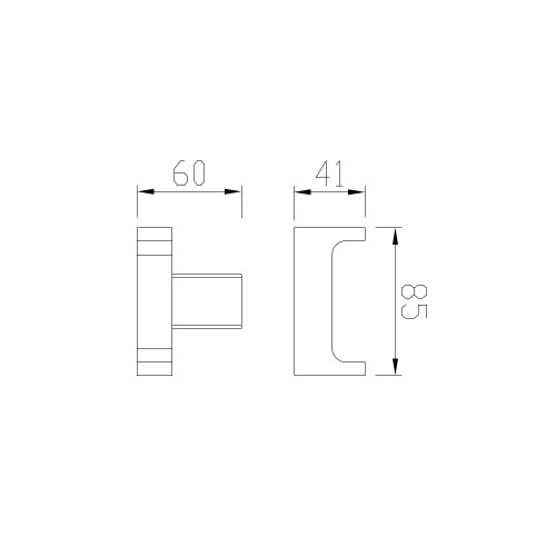 Крючок двойной, металл 9508
