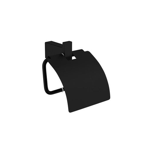 Бумагодержатель с крышкой, матовый черный 9510