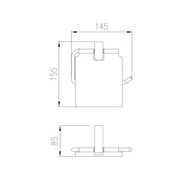 Бумагодержатель с крышкой, матовое золото 9510