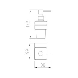 Дозатор настенный для жидкого мыла, матовое золото 9511