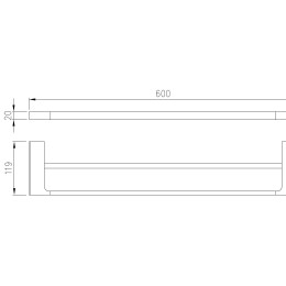 Держатель для полотенец двойной, матовое золото 9512