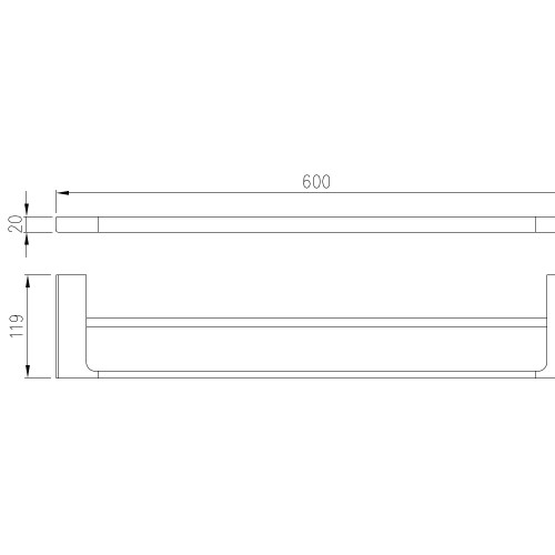 Держатель для полотенец двойной, матовое золото 9512