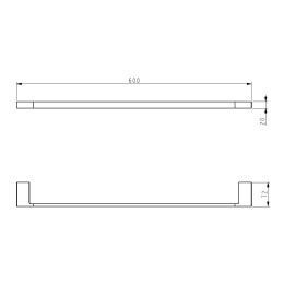 Держатель для полотенец , матовое золото 9513