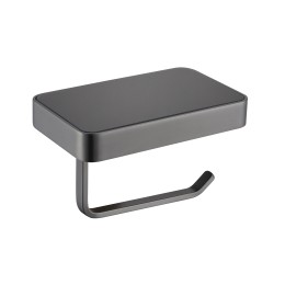 Бумагодержатель со стеклянной полкой, металл 9517