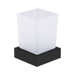 Стеклянный стакан настольный, матовый черный 9518