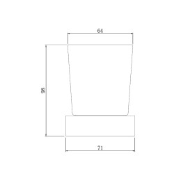 Стеклянный стакан настольный, матовое золото 9518