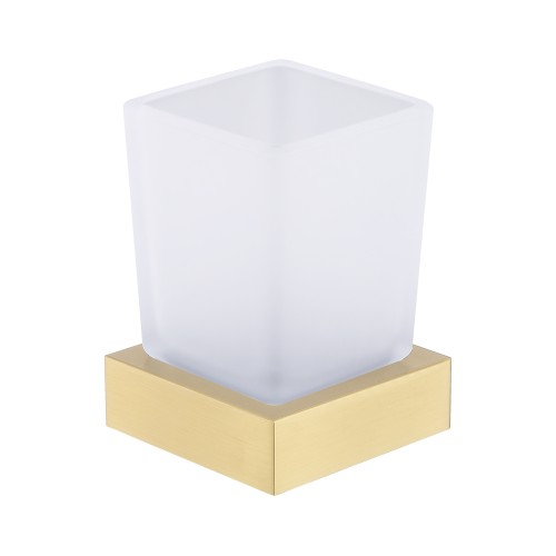 Стеклянный стакан настольный, матовое золото 9518