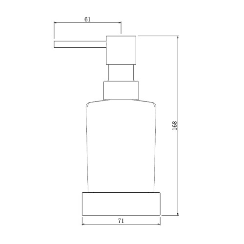 Дозатор для жидкого мыла настольный, матовый черный 9519