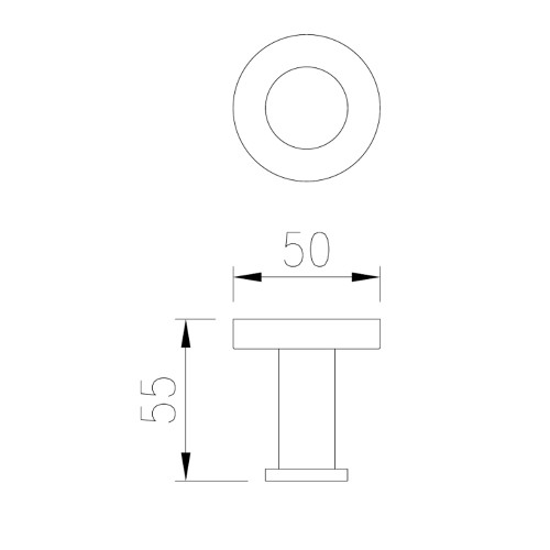 Крючок одинарный, металл 9521