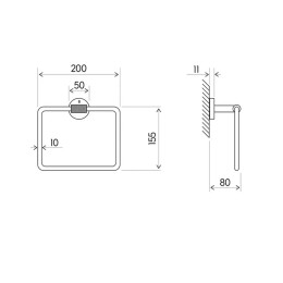 Держатель для полотенца, матовое золото 9523