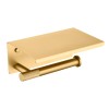 Бумагодержатель с полкой, матовое золото 9528