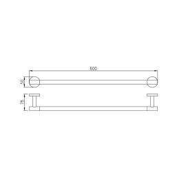 Держатель для полотенца , матовое золото 9531