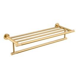 Полотенцедержатель с полкой , матовое золото 9533