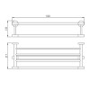 Полотенцедержатель с полкой , матовое золото 9533