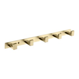 Набор крючков для полотенец пятерной, матовое золото 9605