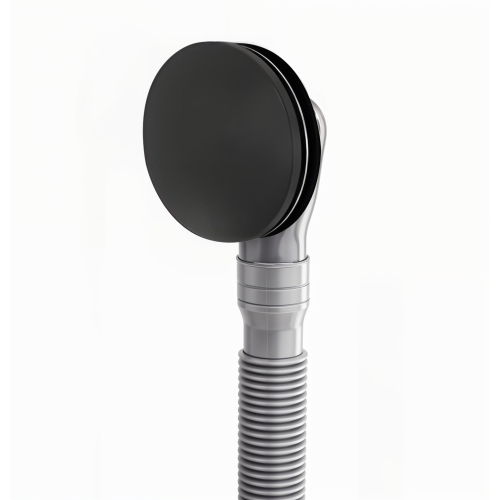 Слив-перелив для ванны push and open, матовый черный A-9005