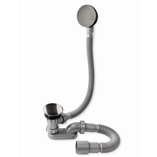 Слив-перелив для ванны push and open, металл A-9005