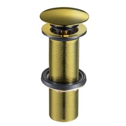 Донный клапан для раковины длинный, матовое золото A-9153