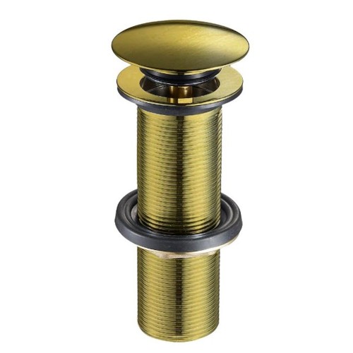 Донный клапан для раковины длинный, матовое золото A-9153