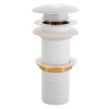 Донный клапан для раковины длинный, белый A-9153