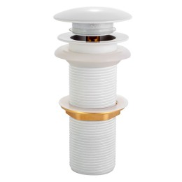 Донный клапан для раковины длинный, белый A-9153