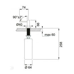 Дозатор для кухни, гранит F026