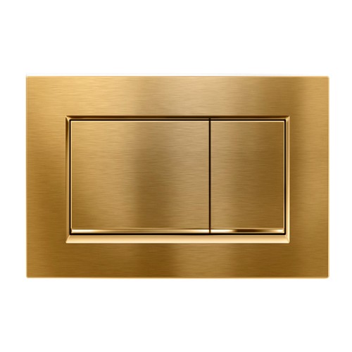 Клавиша смыва квадратная,брашированное золото FD018