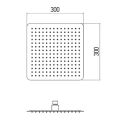 Верхний душ,квадратный,хром LW104