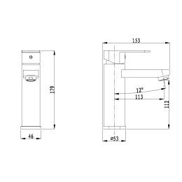 Смеситель для раковины, бронза 1001
