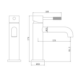Смеситель для раковины, хром IMPERIO 1047