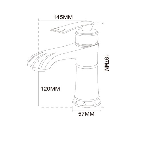 Смеситель для раковины, бронза ANTIC 1060