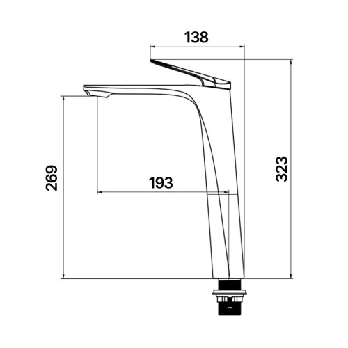 Смеситель для раковины, хром R-LINE 1562