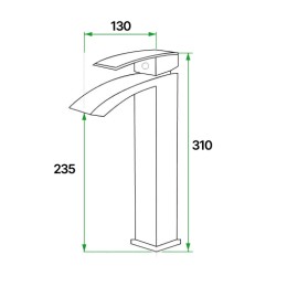 Смеситель для раковины, белый COSMO 1565