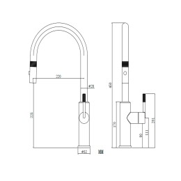 Смеситель для кухни, матовое золото 2021
