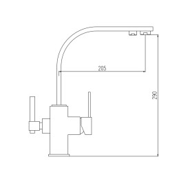 Смеситель для кухни, белый 2034