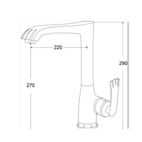 Смеситель для кухни, бронза 2060