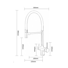 Смеситель для кухни, матовое золото белый 2061
