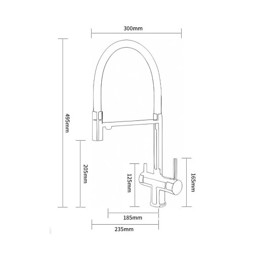 Смеситель для кухни, матовое золото белый 2061