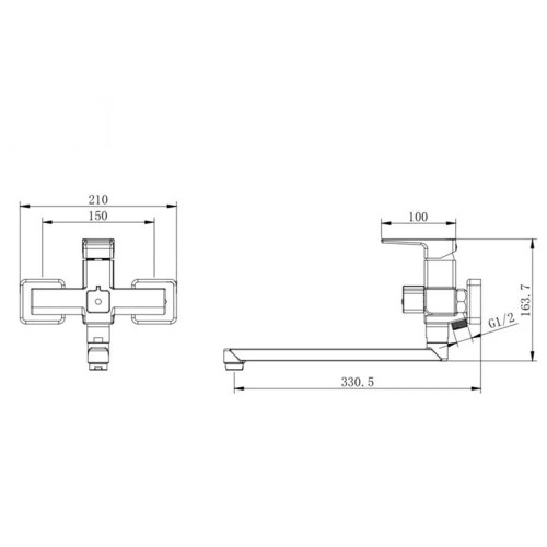 Смеситель для ванны, хром ROY 3555
