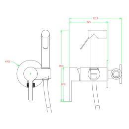 Смеситель для биде, белый GRACE 4048