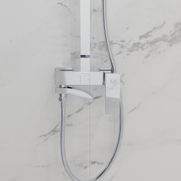 Душевая система для ванны со смесителем, хром 5057