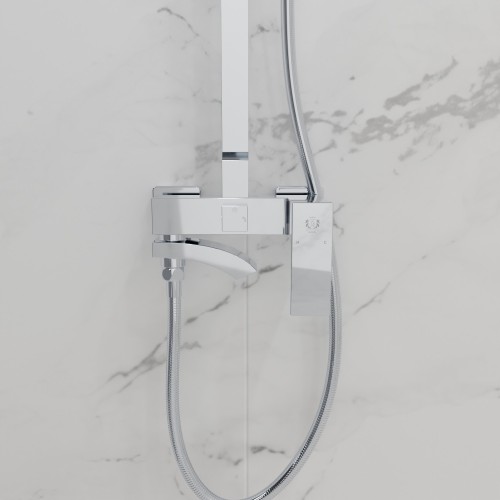 Душевая система для ванны со смесителем, хром 5057