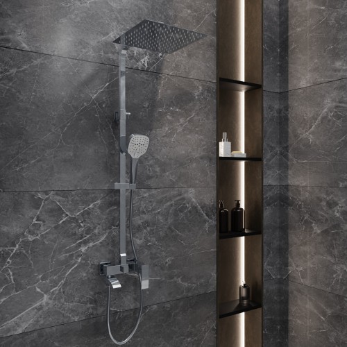 Душевая система для ванны со смесителем, хром 5057