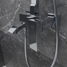 Душевая система для ванны со смесителем, хром 5057