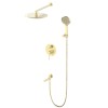 Душевая система для ванны встраиваемая со смесителем, матовое золото 7049