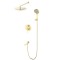 Душевая система для ванны встраиваемая со смесителем, матовое золото 7049